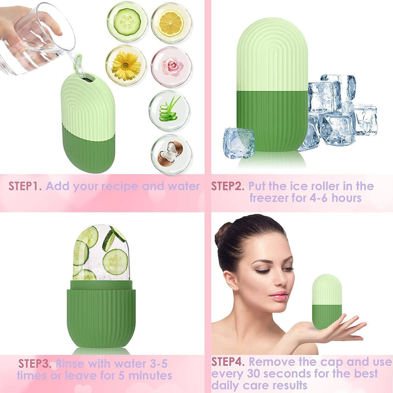 1224L BEAUTY ICE ROLLER FOR FACE MASSAGER & EYE REUSABLE FACE ROLLERS FACIAL ROLLER ( Loose ) 