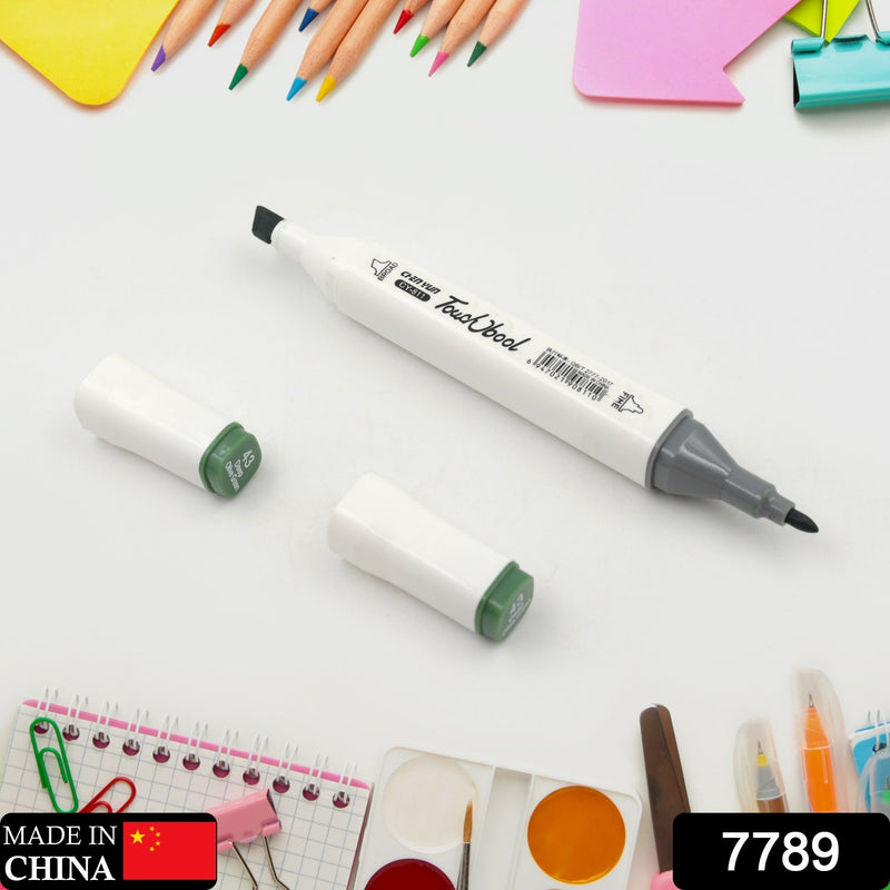 7789 Dual Tip Marker, Pens Double Ended Perfect for Drawing, Shading ,Sketching ,Designing ,Outlining ,Illustrating And Drawing For Kids & Adult, Card Making Classroom Use (1 Pc)