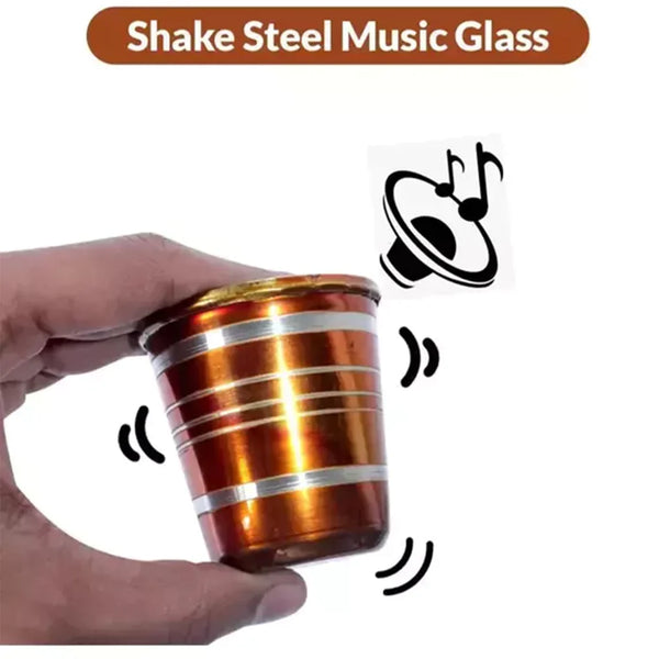 Stainless Steel Glass with Bell Sound for Kids Boys and Girls Glass Set Water/Juice Glass, Stainless Steel Baby Musical Toy Glass